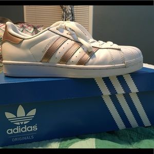 Adidas Rose Gold Superstars